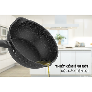 Chảo sâu đáy từ miệng rót Sunhouse SHS20MRD - Dùng trên mọi loại bếp - Hàng chính hãng