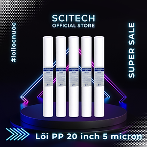 Combo 5 lõi PP 20 inch 5 micron - Lõi số 1 máy lọc nước RO, bộ lọc thô - Hàng chính hãng