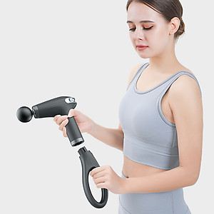 Máy massage cầm tay chính hãng GOODFIT MG005, súng massage cổ vai gáy, mát-xa lưng có tay cầm trợ lực có thể tháo rời
