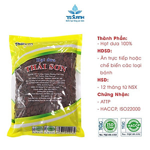 Hạt Dưa sạch Thái Sơn rang củi không nhuộm màu ngon đặc biệt 1Kg loại bì vàng HD1MV