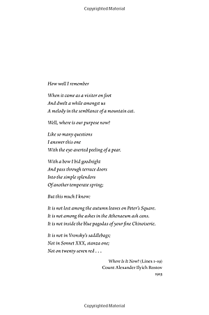 A Gentleman In Moscow