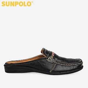 Giày Sapo Nam Da Bò Bít Mũi Cao Cấp SUNPOLO SPO002 (Đen)