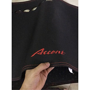 Thảm Taplo Hyundai Accent 2017-2023 loại da dày cao cấp 3 lớp chống trượt Da Carbon đen