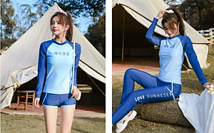 Bộ đồ bơi, bikini tắm biển nữ kín đáo quần áo dài che nắng - B.38