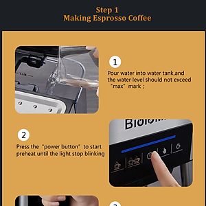 Máy pha cà phê Espresso phiên bản cao cấp thương hiệu BioloMix CM6863 - HÀNG NHẬP KHẨU