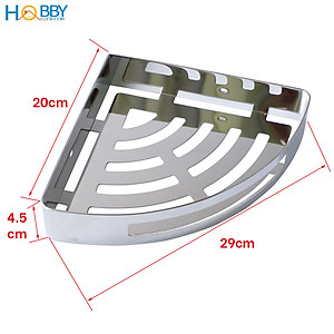 Kệ góc nhà tắm inox 304 loại dày 1.8mm mẫu khoan Hobby Home Decor KG2