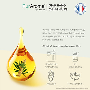 (18 mùi) Tinh dầu thiên nhiên nguyên chất PurAroma by IMMORTEL - 10mL - Chính hãng Pháp