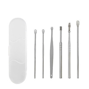 Bộ lấy ráy tai đa năng 6 món Cao cấp bằng thép không rỉ