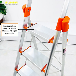 Thang nhôm ghế gia đình 4 bậc SUMIKA SK304 - Chiều cao 1.0m, tải trọng 150kg