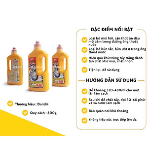 Chai thông tắc đường ống cống 800g nội địa Nhật Bản