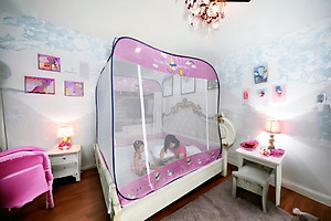 Màn Chụp Đỉnh Vuông Cao Cấp Mộc Miên - Kích Thước 1,6mx2m ( Hình thật )