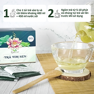 Trà tim sen (Trà tâm sen) túi lọc Goce - Thanh nhiệt, ngủ ngon