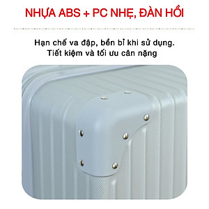 Vali du lịch Vali kéo cao cấp chính hãng Size 24inch  KS-218 - Vàng