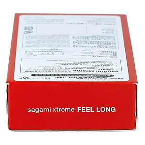 Bao Cao Su Gai Kéo Dài Thời Gian Của Nhật Bản Sagami Xtreme Feel Long (Hộp 10 Chiếc) Không Mùi Cao Su  - Tặng 1 Chiếc BCS Power Men - Che Tên Sản Phẩm