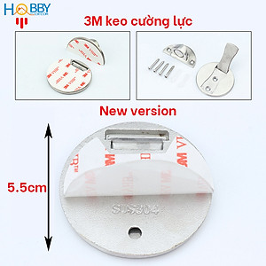 Chặn cửa đế dẹp nam châm hít chặn inox 304 Hobby home decor CC2
