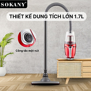 Máy hút bụi đa năng 8in1 SOKANY SK13048 loại CÓ DÂY, công suất cực mạnh 36000W, vừa hút vừa thổi bụi, làm sạch mọi ngóc ngách trong nhà - HÀNG CHÍNH HÃNG