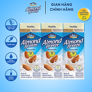 Sữa Hạt Hạnh Nhân ALMOND BREEZE vị Vanilla 180ml x 3 Hộp