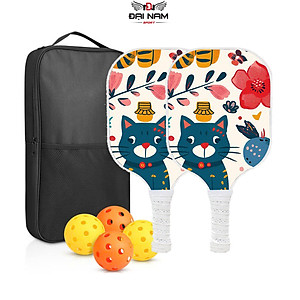 Vợt Pickleball Trẻ Em Sợi Carbon Cao Cấp Đại Nam Sport + Kèm Túi Chống Sốc Và 4 Bóng