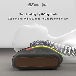 Gối Ngủ Túi Khí Kéo Dãn, Kê Đầu Massage Chườm Nóng Công Thái Học, Giảm Đau Mỏi Cổ Vai Gáy - Sairui