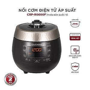 Nồi cơm điện tử áp suất Cuckoo 1.08 lít CRP-R0600F màu đen - Bản Quốc Tế tiếng Anh - Hàng chính hãng
