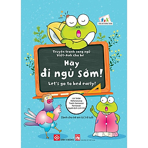 Bộ 12 Truyện tranh song ngữ Việt Anh rèn thói quen tốt cho bé - Đinh Tị - thích hợp bé 3-12 tuổi