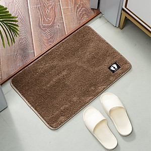 Thảm Nỉ Lau Chân Hình Chữ Nhật, Chùi Chân Lông Mềm Mịn Dày Dặn Đế Chống Trơn Trượt Hàng Chất Lượng Cao KT 40x60cm Giao Màu Ngẫu Nhiên
