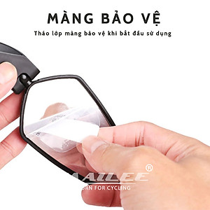 Gương chiếu hậu xe đạp mặt phẳng gắn tay lái/ ghi đông xe đạp YQ212 cho đường kính tay lái phi 16-22mm Mai Lee (1 chiếc)