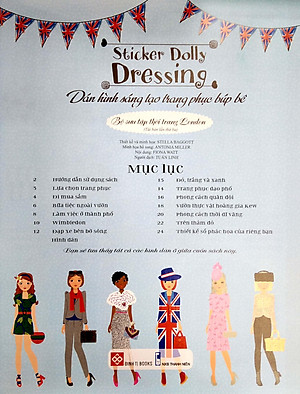 Sách Dán Hình Sáng Tạo Trang Phục Búp Bê 69N - Bộ Sưu Tập Thời Trang London (Tái Bản)