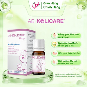 AB - Kolicare: Men Vi Sinh Cho Trẻ Lười Bú, Quấy Khóc, Đầy Hơi, Đau Bụng, Táo Bón, Co Thắt Ruột, Hỗ Trợ Tiêu Hóa HMOs Nhanh Gấp 3 Lần