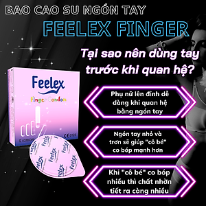 Bao cao su ngón tay Feelex Finger Condom nhiều gel hộp 12 bcs