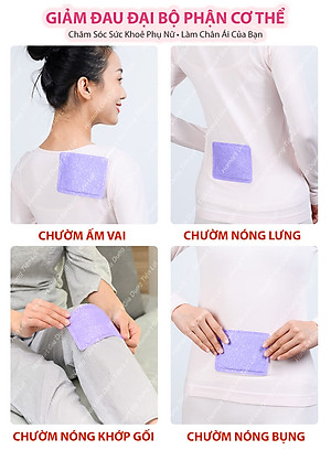 Miếng Dán Đau Bụng Kinh Hamart Dán Chườm Ấm Bụng Giữ Nhiệt Cơ Thể 3 Vị Thảo Dược Thiên Nhiên
