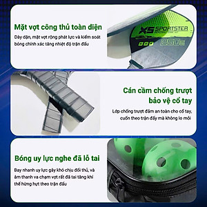 Bộ 2 Vợt Pickleball Siêu Nhẹ, Chuyên Nghiệp, Tặng Kèm Túi Đựng 4 Quả Bóng, Bền Đẹp - HÀNG CHÍNH HÃNG MINIIN