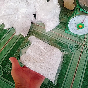 Đá sỏi trang trí chậu cây - 500g - Đá cuội sỏi chuyên trang trí bể cá, sân vườn - Dòng sỏi trắng cao cấp