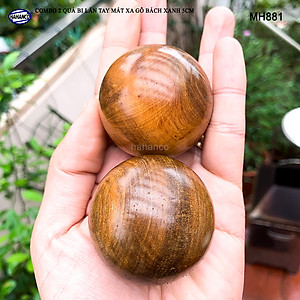 COMBO 2 quả bi 5cm mát xa - lăn tay Gỗ Bách Xanh (MH881) Mát xa giúp dẻo tay, chống mỏi toàn diện