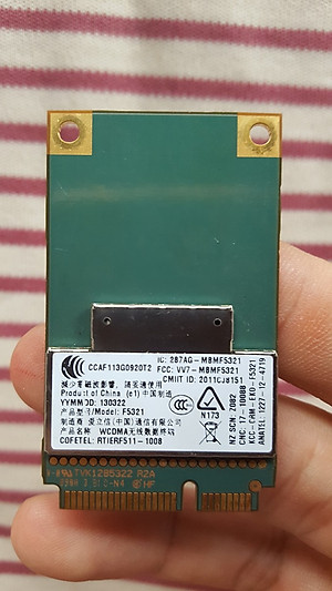 Card WWAN 3G Ericsson: F5321 - HP hs2350 dùng cho HP 8470p, 8470w,8570p,8570w,8770w - Hàng nhập khẩu