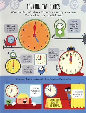 Sách Usborne Lift-the-Flap Telling the Time