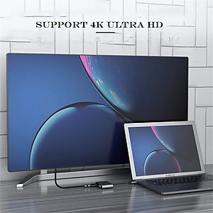 Cáp chuyển Đổi USB Type-c ra 4 cổng HDMI/ VGA/ USB và cổng sạc hỗ trợ chế độ Dex - UHV41160 Hàng Chính Hãng