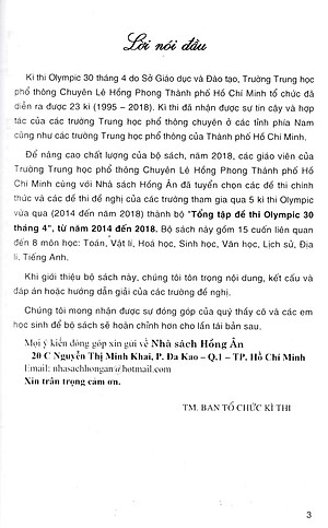 Tổng Tập Đề Thi Olympic 30 Tháng 4 Môn Tiếng Anh Lớp 10 (Cập Nhật Đề Thi Tới Năm 2023) - HA
