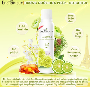 Xịt khử mùi toàn thân Enchanteur Delightful (150ml)