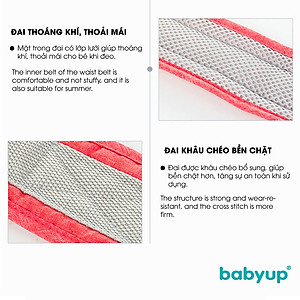 Đai đi xe máy cho bé Babyup, phản quang, thoáng khí sử dụng khóa 2 cấp bền chắc, chống bụi bẩn