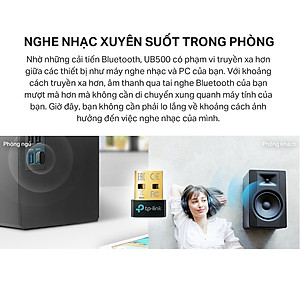 Bộ chuyển đổi Bluetooth TP-Link UB500 USB Nano Bluetooth 5.0, Hỗ trợ Windows 11/10/8.1/7, hàng chính hãng