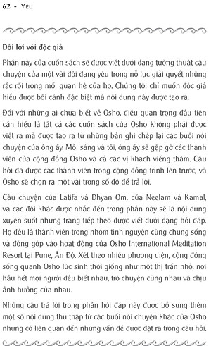 Sách OSHO Yêu - Being In Love - Yêu Trong Tỉnh Thức