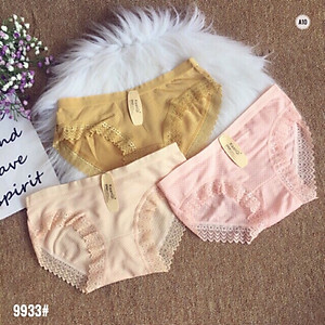 [Video SP Thật] Combo 5 Quần Lót Nữ Su Đúc Thông Hơi Viền Ren Cao Cấp Mã N13