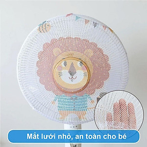 Lưới Bọc Lồng Quạt Máy An Toàn Cho Bé Mẫu Hoạt Hình Dễ Thương