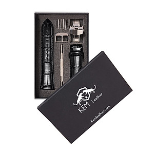 Dây Đồng Hồ Da Cá Sấu Đen Size 14/16/18/20/22/24/26mm - Dây Đeo Da Cá Sấu Thật 100% - Bảo Hành 12 Tháng