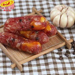 Đặc Sản Sóc Trăng - Lạp Xưởng Trứng Muối Tân Huê Viên, Lạp Xưởng Sóc Trăng Mai Quế Lộ Gia Truyền Đậm Đà Vị Cay Nhẹ Túi 500G
