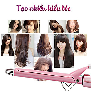 Máy uốn tóc Kemei KM-219 cao cấp điều chỉnh 2 mức nhiệt phù hợp sử dụng mọi tình trạng tóc tạo nhiều kiểu tóc uốn xoăn, uốn lọn sóng, uốn cụp - Hàng chính hãng