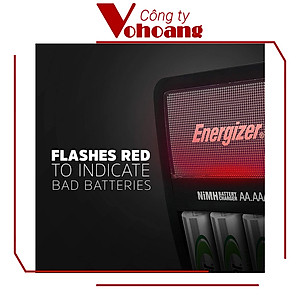 Bộ sạc Energizer Charger kèm 4 pin Ener AA 2000mAh, tự ngắt sạc (CHVCM4) ( Mẫu mới)