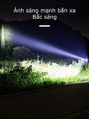 Đèn pin cầm tay  với 3 chế độ siêu sáng  kèm hộp đựng sang trọng , có zoom ,dây cắm sạc  ,chống sốc , chống nước nhỏ gọn tiện lợi