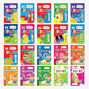 Combo 20 cuốn - Bé Tô màu - Luyện chữ (Mầm non - Chuẩn bị vào lớp 1)